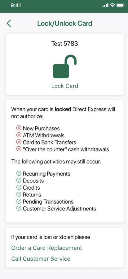 Direct Express® Mobile screenshot