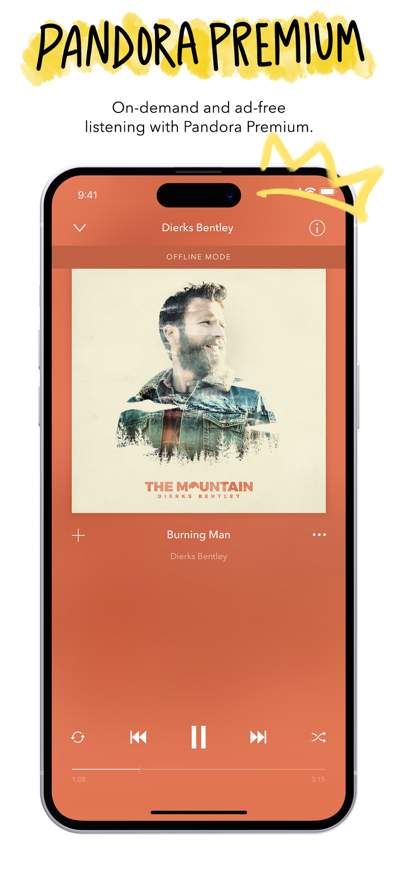 pandora-music-podcasts screenshot