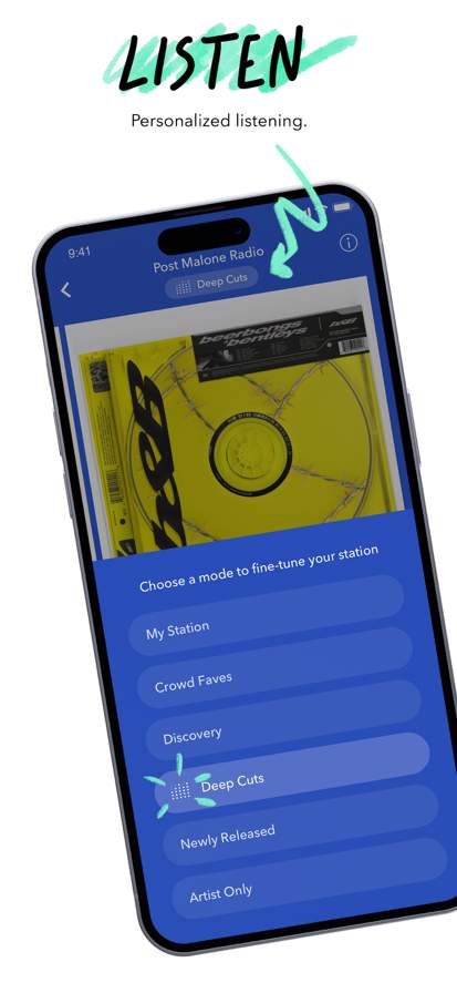 pandora-music-podcasts screenshot
