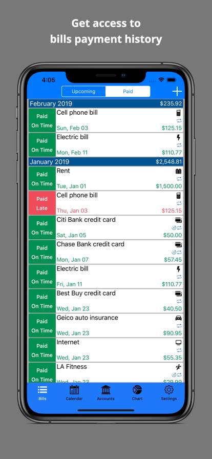 bills-organizer-reminder screenshot