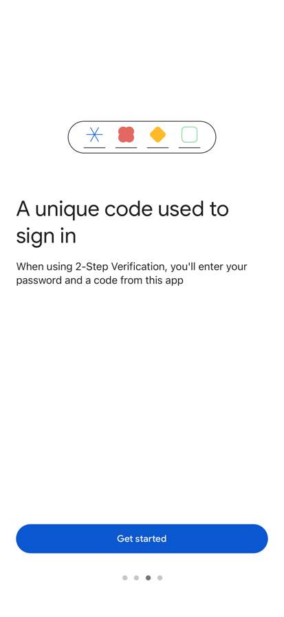 Google Authenticator screenshot
