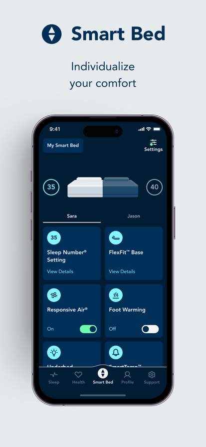 sleep-number screenshot