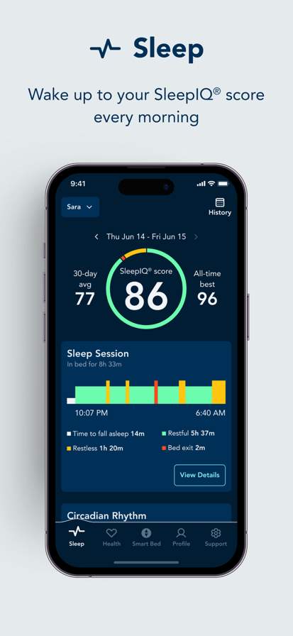 sleep-number screenshot