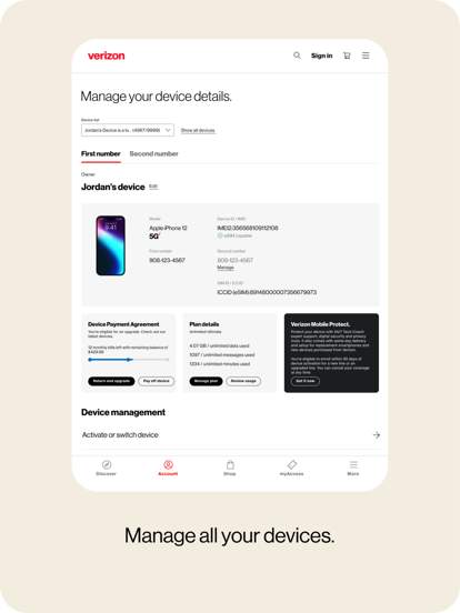 my-verizon screenshot