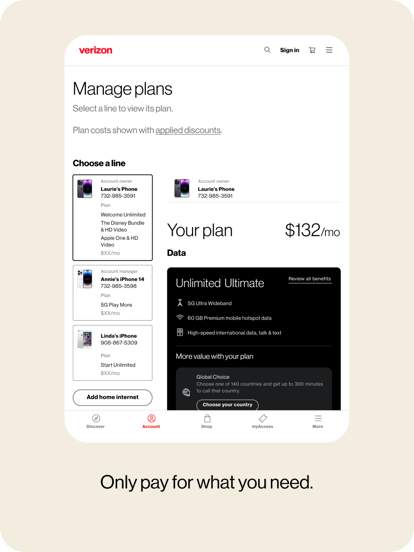 my-verizon screenshot