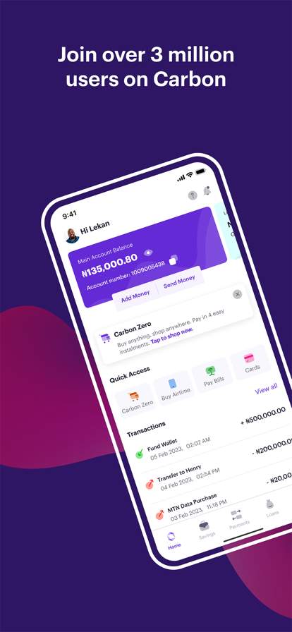 carbon-mobile-banking-loans screenshot