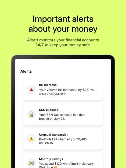 albert-budgeting-and-banking screenshot