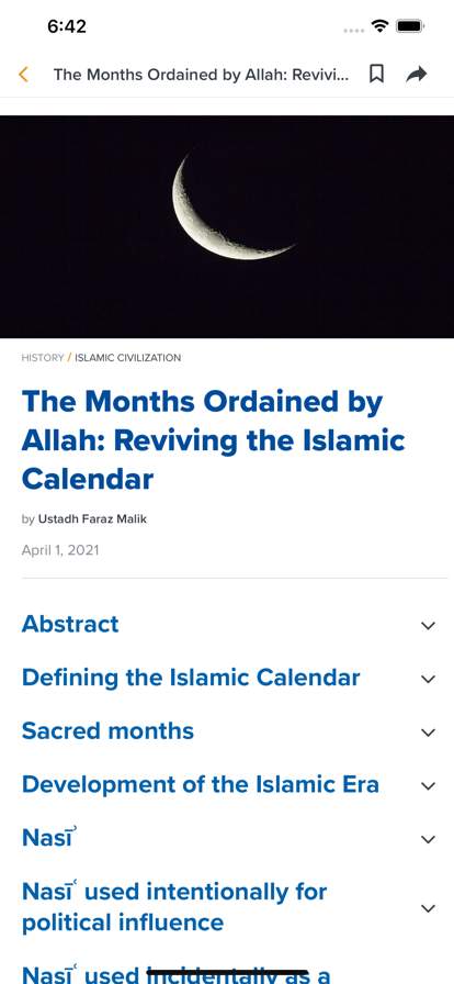 Yaqeen Institute screenshot