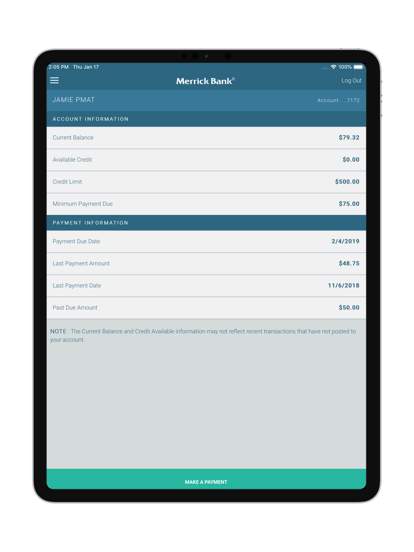 merrick-bank-mobile screenshot