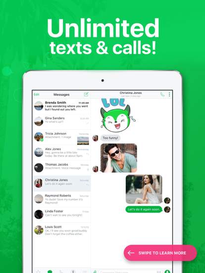 nextplus-private-phone-number screenshot