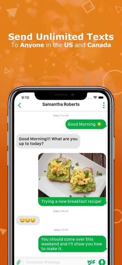nextplus-private-phone-number screenshot