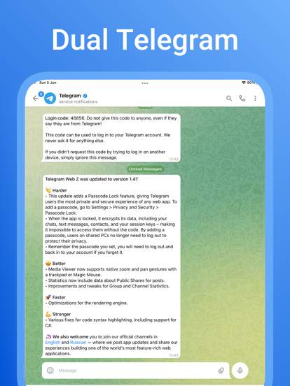 X for Telegram Messenger screenshot