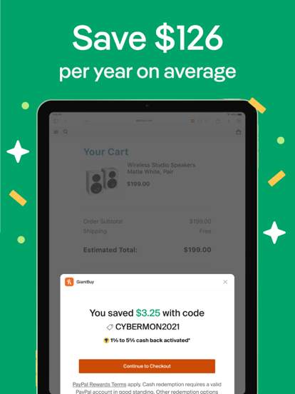 paypal-honey-coupons-rewards screenshot