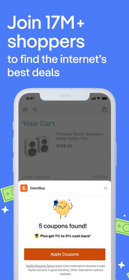 paypal-honey-coupons-rewards screenshot