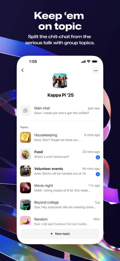 groupme screenshot