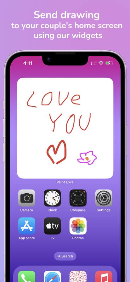 Paint Love - widget for couple screenshot