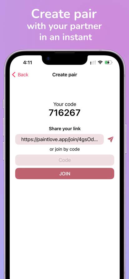 Paint Love - widget for couple screenshot