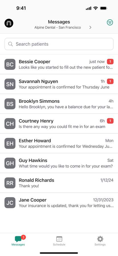 nexhealth screenshot