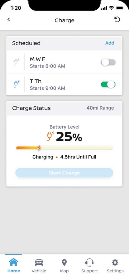MyNISSAN® screenshot
