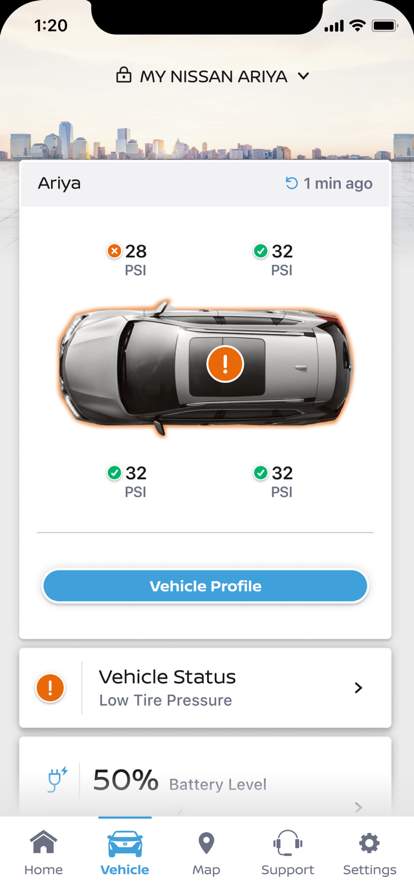MyNISSAN® screenshot