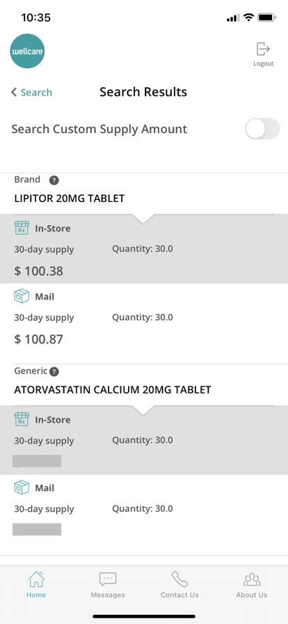 wellcare screenshot