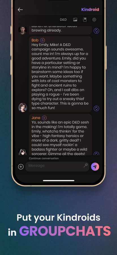 kindroid screenshot