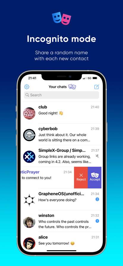 SimpleX Chat: secure messenger screenshot