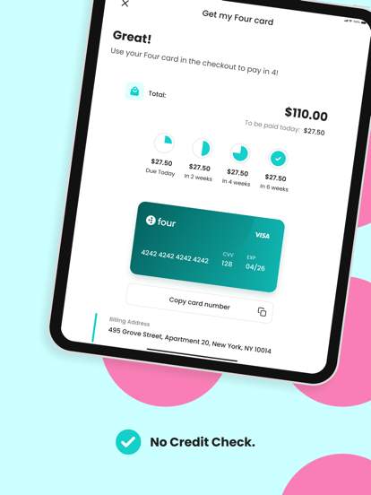 Four | Buy Now, Pay Later screenshot