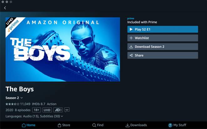 Amazon Prime Video screenshot