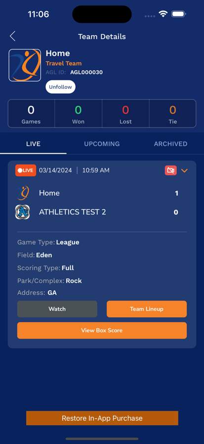 AthletesGoLive screenshot