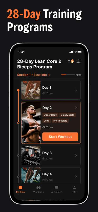 muscleup-workout-planner screenshot