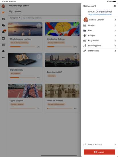 moodle screenshot