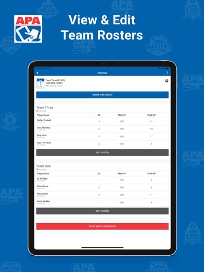 APA Scorekeeper screenshot