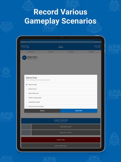 APA Scorekeeper screenshot