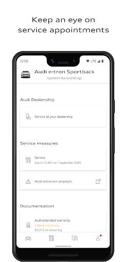 myaudi screenshot