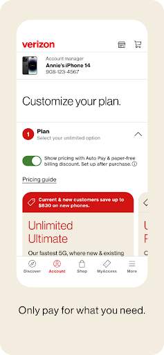my-verizon screenshot