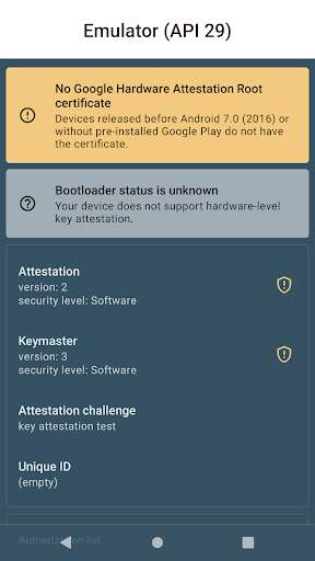 Key Attestation Demo screenshot