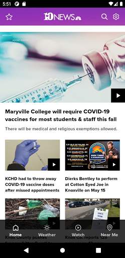 Knoxville News from WBIR screenshot