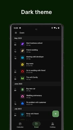 Holiday Calendar screenshot