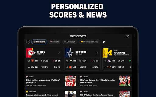 CBS Sports App: Scores & News screenshot