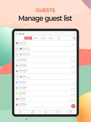 event-planner-birthday-party screenshot