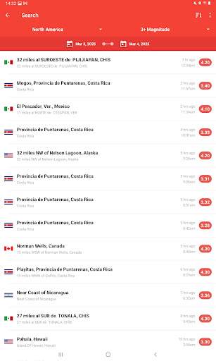 My Earthquake Alerts - Map screenshot