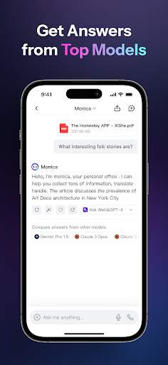 Monica AI: Deep Chat & Search screenshot