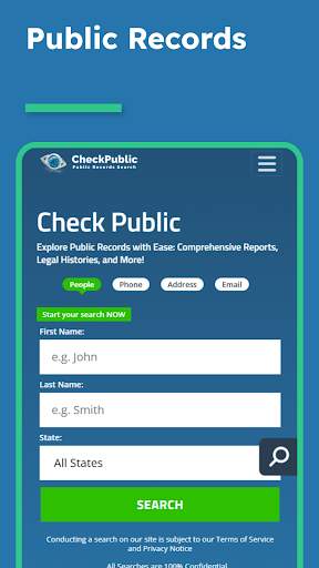 Public Records Search screenshot