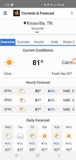 East Tennessee Weather screenshot