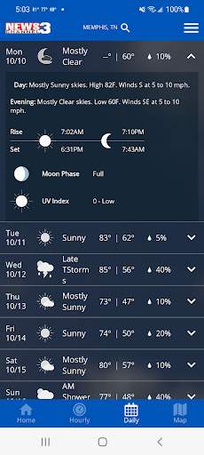 WREG Memphis Weather screenshot