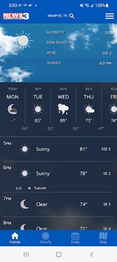 WREG Memphis Weather screenshot
