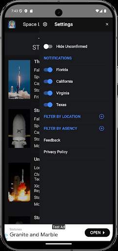 space-launch-schedule screenshot
