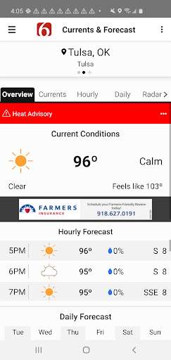 news-on-6-weather screenshot